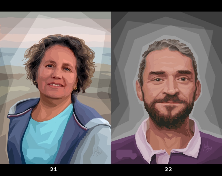 Retratos 21 y 22