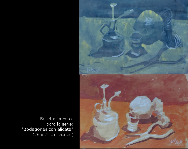 Bocetos para Bodegones con Alicate