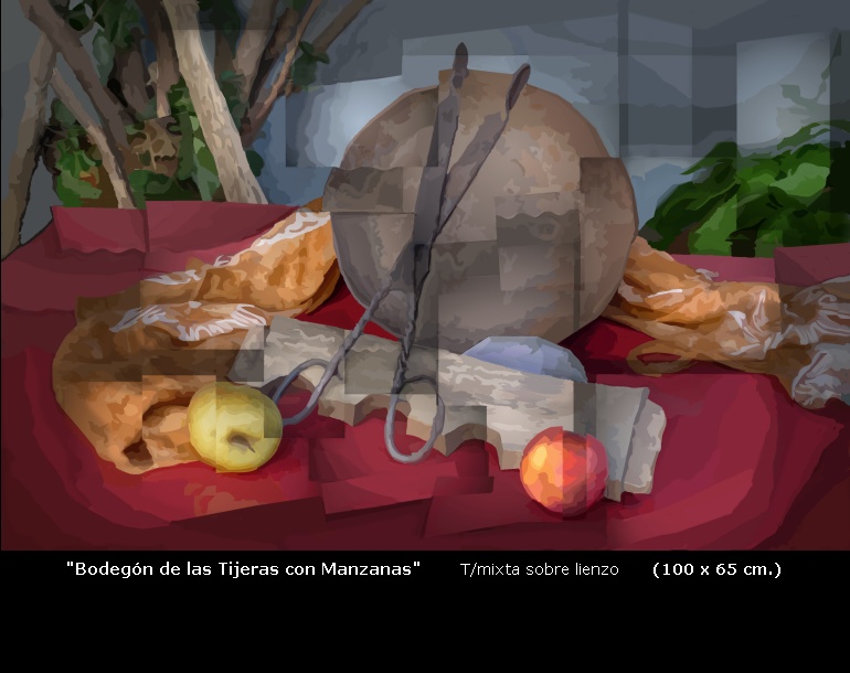 Bodegón de las Tijeras con Manzanas