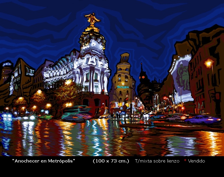 Metrópoli al anochecer